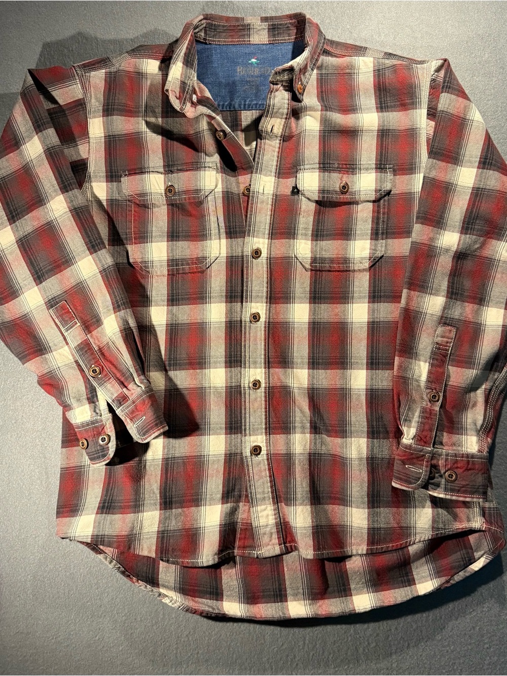 RedHead Red and Cream Plaid Button-Down Shirt
